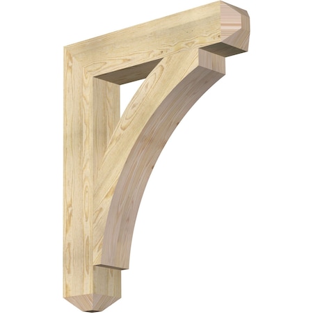 Ekena Millwork Thorton Craftsman Rough Sawn Bracket, Douglas Fir, 6"W x 32"D x 40"H BKT06X32X40THR04RDF